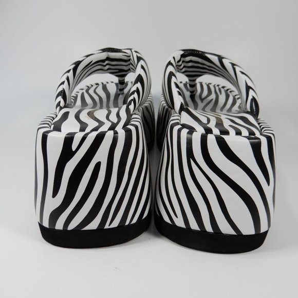 Jeffrey Campbell Crybaby Platform Thong SANDALS Size 5.5 Zebra Print NEW $125 - Picture 10 of 16